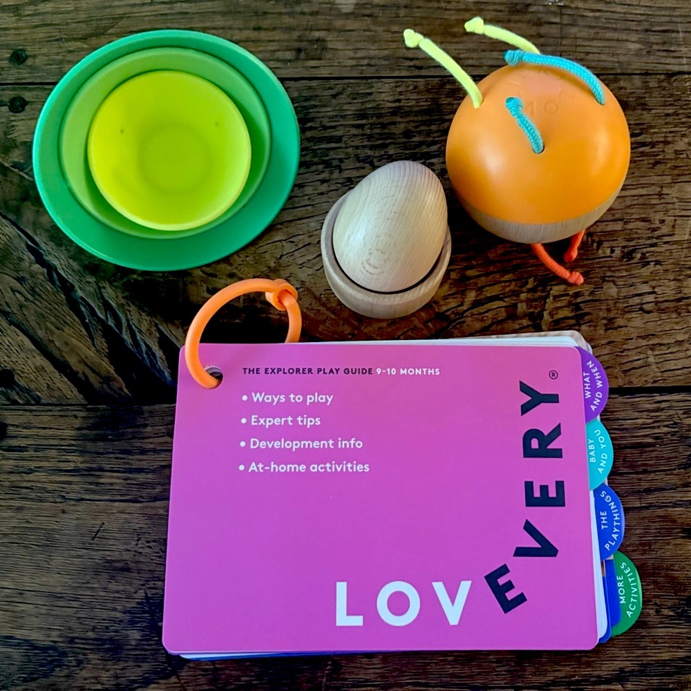 Lovevery 9-10M Montessori Toys and Guide. In great like new condition